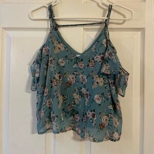 Floral Blue Women's Top